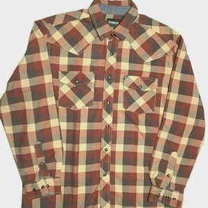 Outdoor Life  Shirt  Medium Western Red Brown